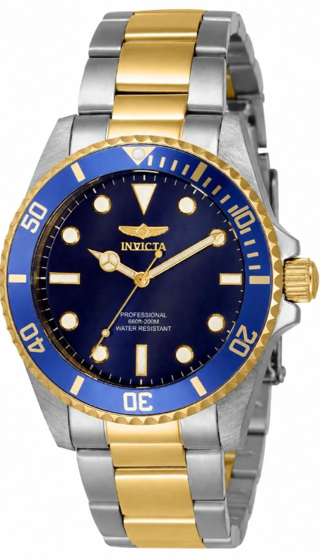 Invicta Pro Diver Unisex Watch - 38mm, Steel, Gold (33274)