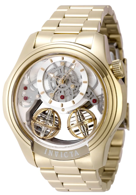 Invicta Specialty Twin Axis Men's Watch w/ Skelenton Dial - 46mm, Gold (48900)