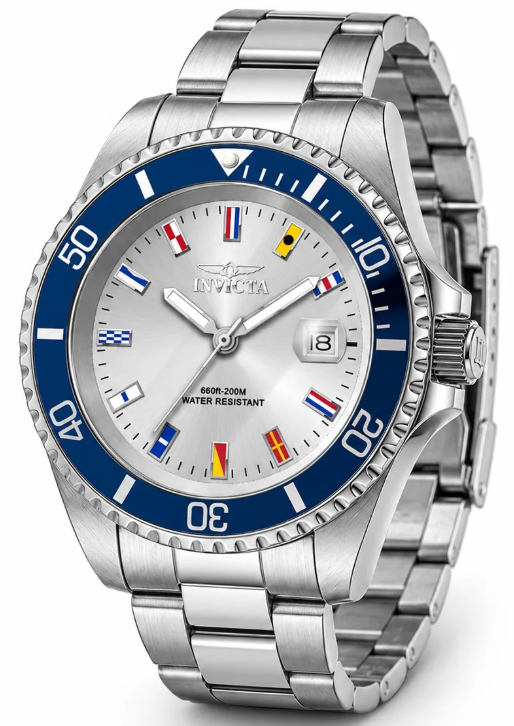 Invicta Pro Diver Jet Setter Men 40 mm Stainless Steel Silver Dial Quartz - 49885
