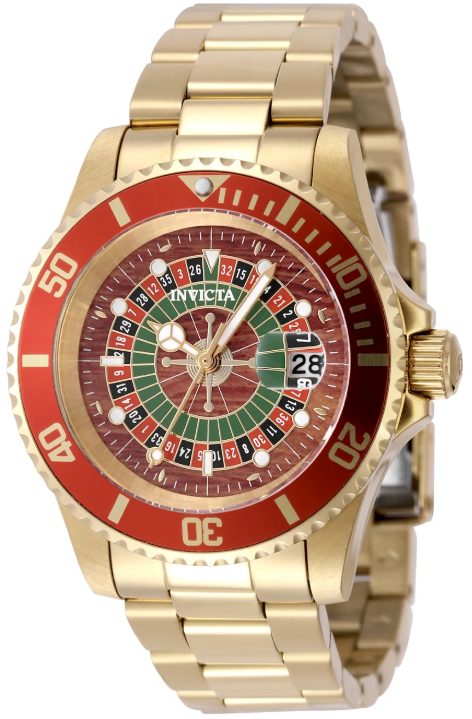 Invicta Pro Diver House of Cards Men's Watch - 40mm, Gold (50520)
