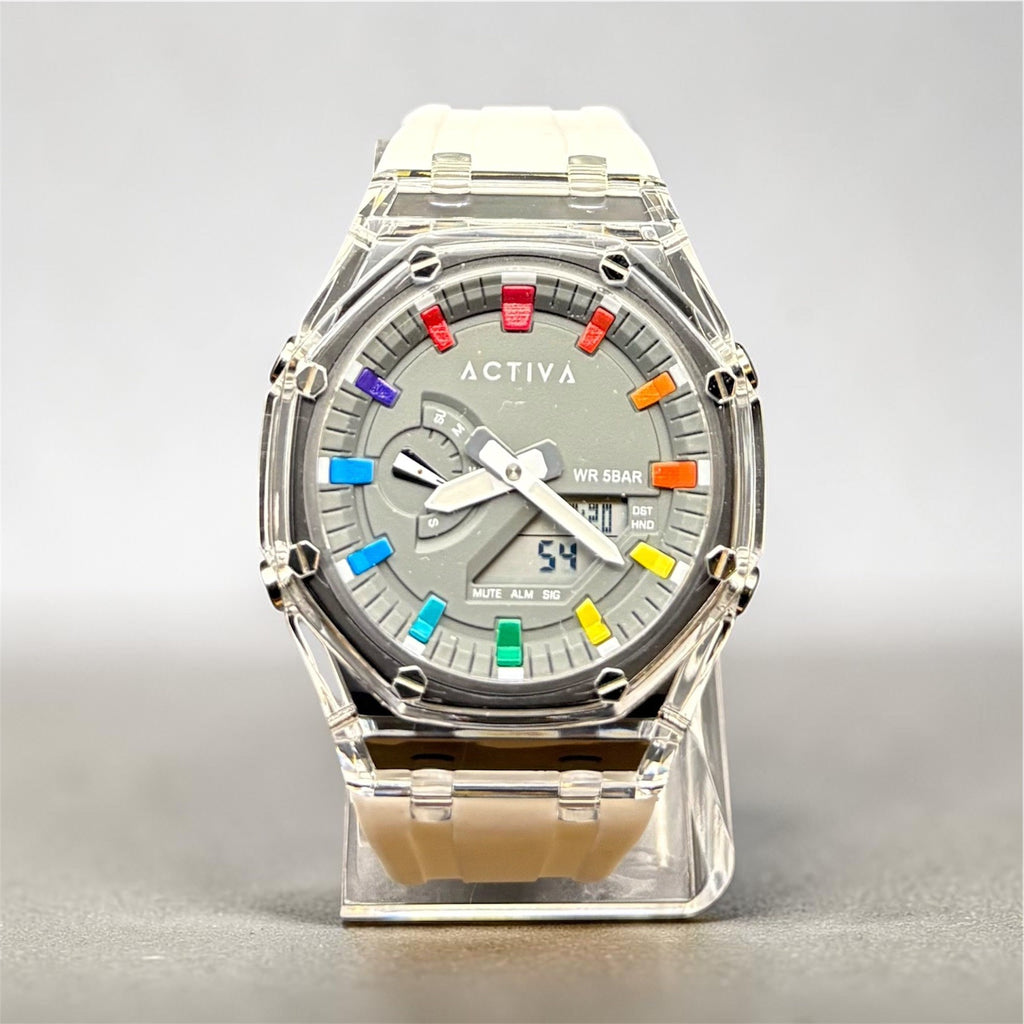 Activa Kaleido X Invicta Digital Watch 44.2mm Clear White - ACW2100-003 NEW