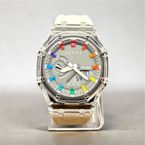 Activa Kaleido X Invicta Digital Watch 44.2mm Clear White - ACW2100-003 NEW