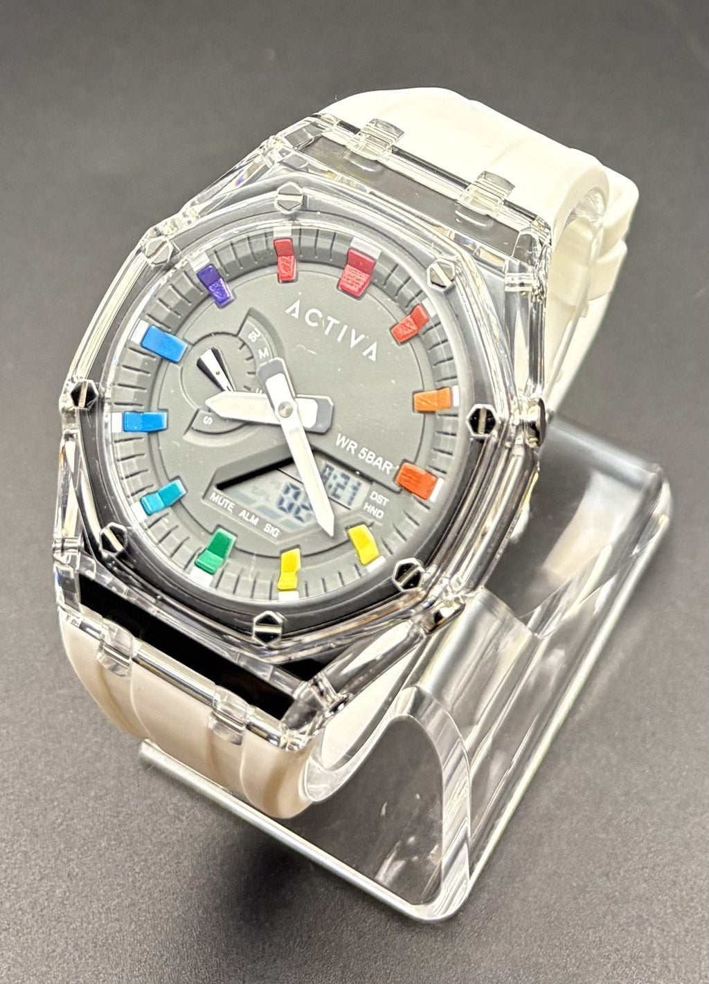 Activa Kaleido X Invicta Digital Watch 44.2mm Clear White - ACW2100-003 NEW