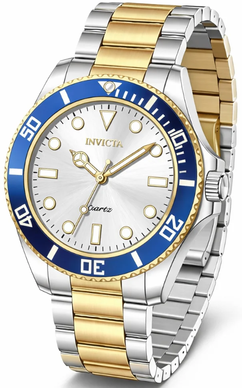 Invicta Pro Diver Vitreos Men's Watch - 42mm, Gold, Steel (69398)