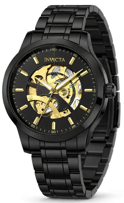 Invicta Objet D Art Automatic Men's Watch w/ Skeleton Dial - 43mm, Black (69506)