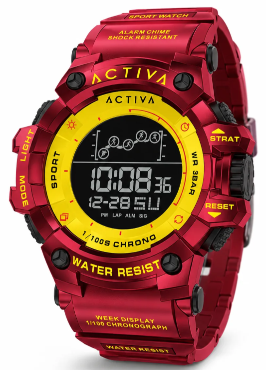 Activa X Invicta Digital Unisex Watch - 50mm, Red (ACW8082-015)