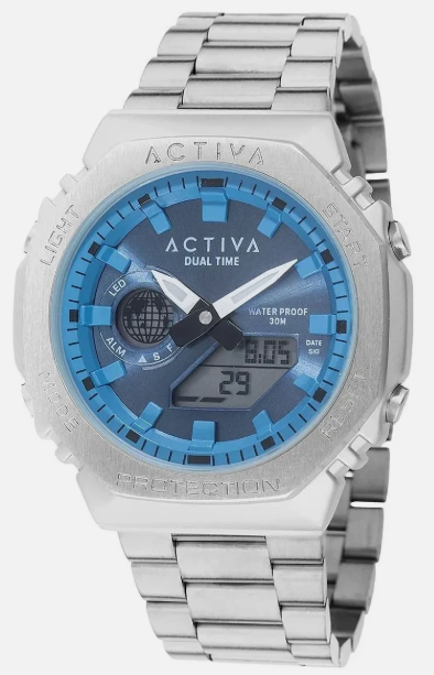 Activa Signal X Invicta Digital Unisex Watch - 45.5mm, Silver ACWM423-004