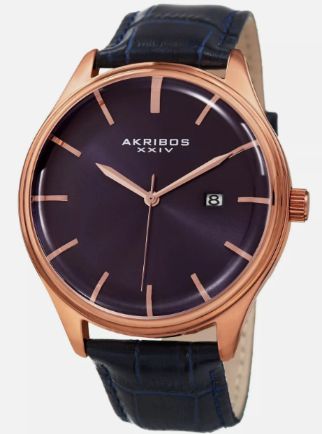 Akribos XXIV Classic Black Dial Men's Quartz Watch AK914BU