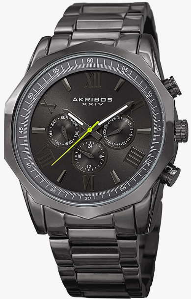 Akribos XXIV Enterprise Quartz Grey Dial Men's Watch AK940GN
