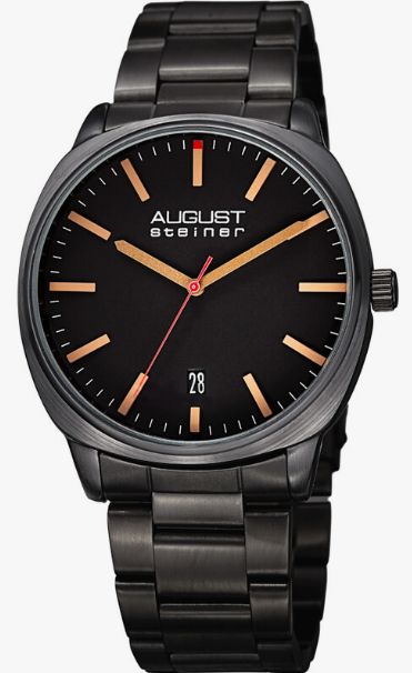 August Steiner Quartz Black Dial Men's Watch AS8237BK