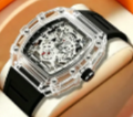 LCD-20 Barrel Type Watch Black Silicone Strap 42mm - Best Seller