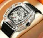 LCD-20 Barrel Type Watch Black Silicone Strap 42mm - Best Seller