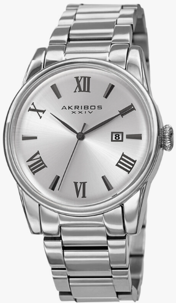 Akribos AK1056SS XXIV Quartz 41mm Silver Dial Men's Watch