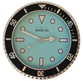 70042 - Invicta Pro Diver Wall Clock, Light Blue Dial, Black Bezel
