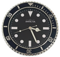 70040 - Invicta Pro Diver Wall Clock, Black Dial with Black Bezel