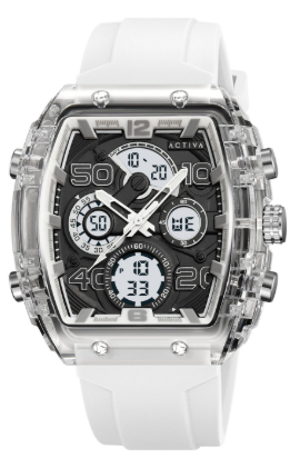Activa Vion X Invicta Digital Essentials Men's Watch - 45mm, White (ACW8109-002)