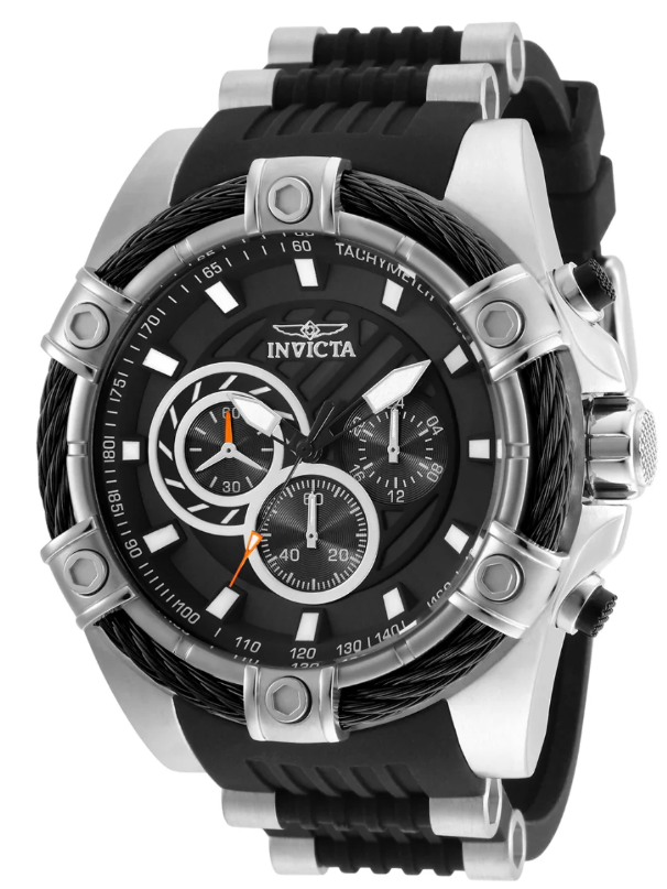 Invicta Bolt Girdex Men's Watch - 52mm, Steel, Black (25523)