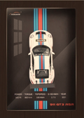 Sports Car Model Porsche - 3D Racing Car Photo Frame