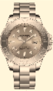 GB-03 Steel strip circular watch Silver, Gray Steel Strap 42mm - Best Seller