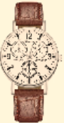 SSJY-14 Belt round watch White, Brown Leather Strap 42mm - Best Seller